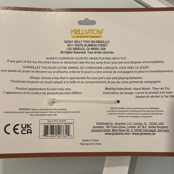 NEW Dog Toy Kellypet Plush Donut - Picture 3 of 3